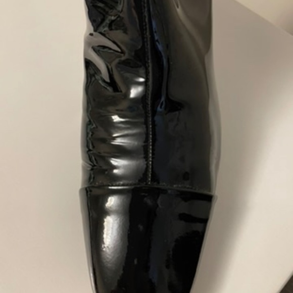 Ladies Black Patent Leather Ankle Boot - Picture 5 of 6